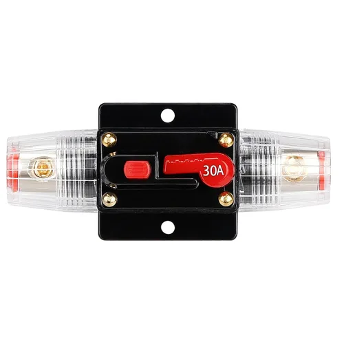 Vista 8 de Interruptor de circuito de 100 amperios para audio, portafusibles de 12 V-24 V CC, interruptor de circuito de 20-300 A, interruptor de circuito