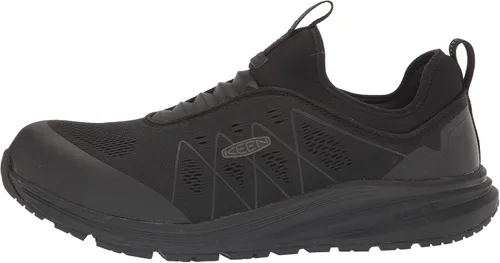 Vista 8 de KEEN Utility Zapatillas de trabajo industriales Vista Energy Shift de baja altura con punta compuesta ESD para hombre, NegroNegro, 11 Wide