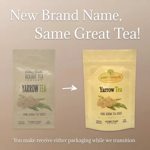 Vista 3 de Té de milenrama - Serie de té de hierbas puro de Palm Beach Herbals (30 bolsas de té) 100% natural