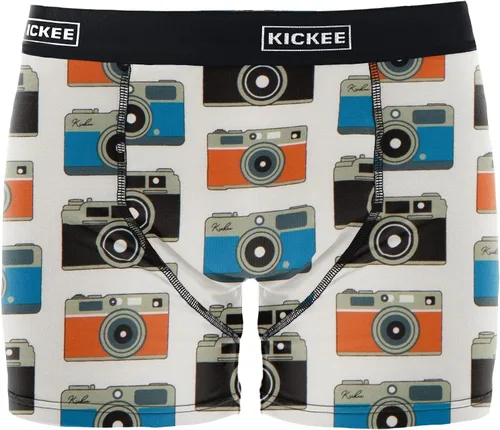 Vista 3 de KICKEE - Calzoncillos tipo bóxer con estampado suave y sedoso para hombre
