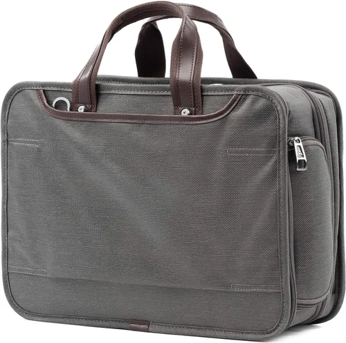 Vista 3 de Travelpro Platinum Elite - Maletín de negocios expandible de 16 pulgadas, Gris Vintage, 16 - pulgadas, Platinum Elite - Maletín de negocios