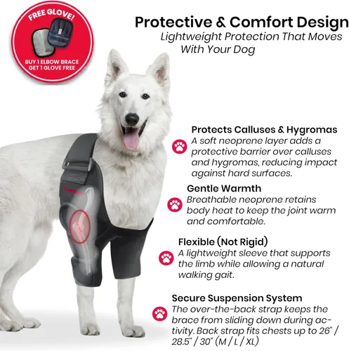 Vista 2 de Coderas protectoras para perros y coderas acolchadas para perros, coderas Hygroma para perros y coderas para perros para úlceras por presión, perros