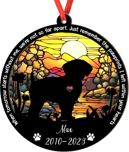 Vista 12 de Adorno personalizado para atrapasoles de sabueso afgano, adorno de Navidad de sabueso afgano – Regalo para perro amante, sabueso afgano