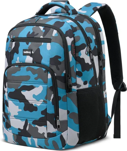 Vista 8 de kadilong Mochilas escolares para adolescentes y niños, mochila para laptop para hombre, bolsa de computadora universitaria con puerto de carga USB