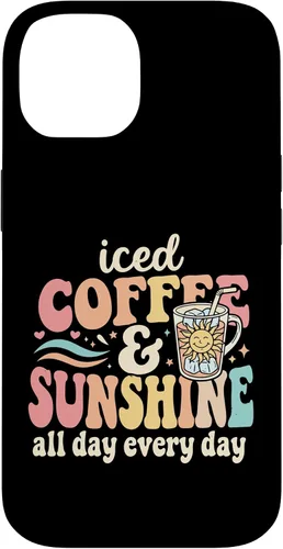 Vista 4 de Iced Coffee and Sunshine Funny Summer Case for iPhone 17
