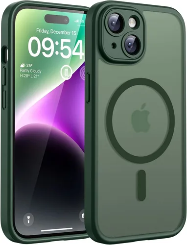 Vista 95 de TOCOL Funda para iPhone 11, compatible con Magsafe, protección completa de cámara, imanes integrados, protección contra caídas, funda translúcida