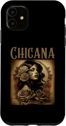 Vista 8 de iPhone 16 Chicana Style Tattoos Clothes Women Mexican American Latina Case