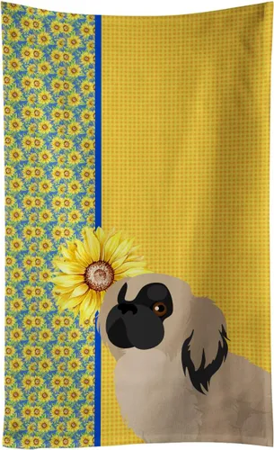 Vista 63 de Caroline's Treasures WDK5313KTWL - Toalla de cocina con diseño de girasoles de verano, color negro y tostado, Airedale Terrier, toalla de mano