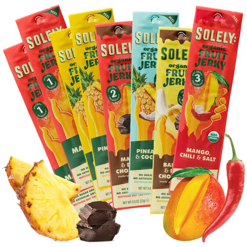 Vista 11 de Solely - Charqui de frutas orgánicas Un ingrediente Vegano Sin OGM Sin gluten Sin agregado de azúcar
