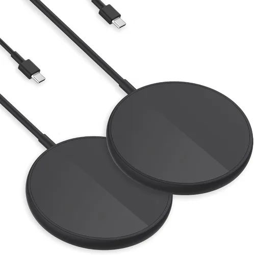 Vista 10 de COKOEYE Cargador inalámbrico, almohadilla de carga inalámbrica rápida de 15 W, paquete de 2 unidades compatible con iPhone 17/17 Air/17 Pro/17 Pro