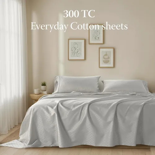 Vista 159 de Threadmill Juego de sábanas de algodón Twin Sábanas 100% algodón para cama tamaño Twin Juego de sábanas de satén jacquard damasco con bolsillo