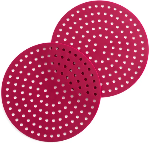Vista 9 de Forros de silicona para freidora de aire, antiadherentes, fáciles de limpiar, reutilizables, accesorios de 8 pulgadas redondas (paquete de 2)