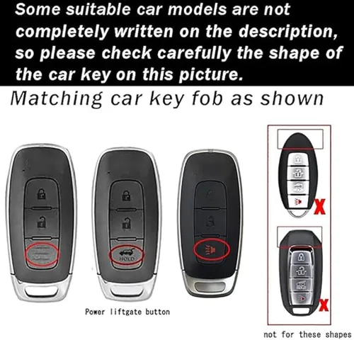 Vista 2 de ontto Funda de llave de 3 botones para Nissan Rogue 2023 Inteligent Smart Remote Key Fob Cover Anti-arañazos