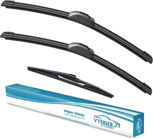 Vista 22 de VTOGOI® Juego de limpiaparabrisas de repuesto para Toyota FJ Cruiser 2007-2014, juego de limpiaparabrisas delanteros y traseros de calidad original