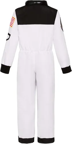 Vista 7 de Cuteshower Disfraz de astronauta para niños y niñas, overol espacial