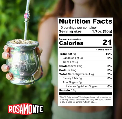 Vista 2 de Rosamonte Yerba Mate- Tradicional con palo (con tallos) 1.1 Lbs (17.64 oz)
