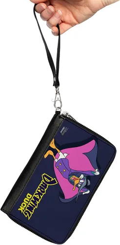 Vista 2 de Buckle-Down Cartera de PU con cremallera alrededor de rectángulo-Darkwing Duck, 7.5"x4.5", Pato Darkwing, Buckle-down Pu Cremallera Alrededor