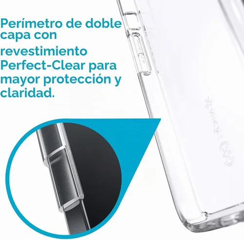 Vista 5 de Speck Funda MagSafe para iPhone 13 Pro, protección contra caídas y cámara, funda transparente para teléfono, compatible con carga inalámbrica