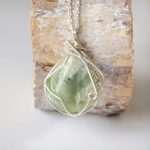 Vista 22 de Collar de cristal de piedra natal alternativo para mujer y hombre - plateado