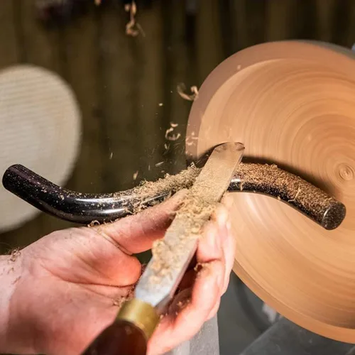 Vista 7 de Soporte de herramientas de torno de acero inoxidable plateado para carpintería Torno de torneado de madera Herramienta de torneado de soporte