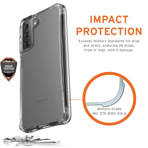 Vista 3 de URBAN ARMOR GEAR UAG - Funda protectora para Samsung Galaxy S21 Plus, transparente, resistente, ligera, delgada, a prueba de golpes, transparente