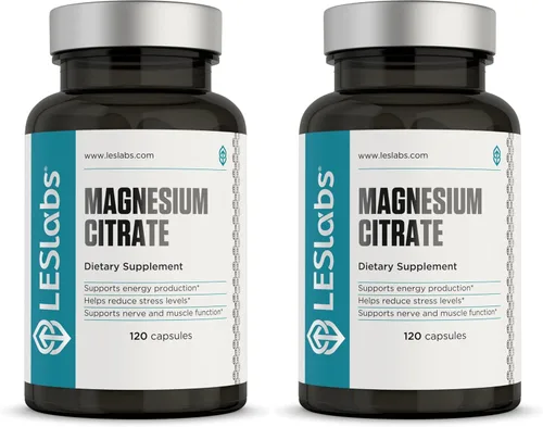 Vista 8 de Les Labs Citrato de Magnesio – Alivio del Estrés, Sueño Reparador, Salud del Corazón, Metabolismo, Función Nerviosa y Muscular – Suplemento sin GMO