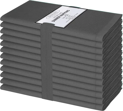 Vista 26 de Cotton Clinic Servilletas de tela 100% algodón extra grandes de 20 x 20 pulgadas, juego de 4 servilletas de mesa suaves y duraderas reutilizables
