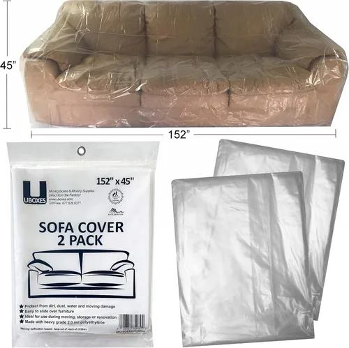 Vista 2 de SOFA Fundas para mudanzas (paquete de 2) - 45" x 152" - Bolsas para mudanza y almacenamiento - UBOXES
