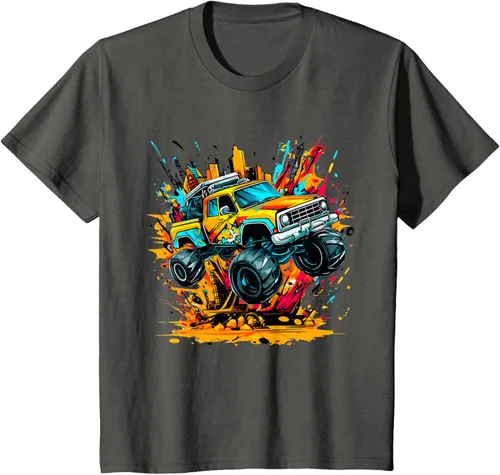 Vista 48 de Monster Trucks Are My Jam - Camiseta Monster Truck, Negro