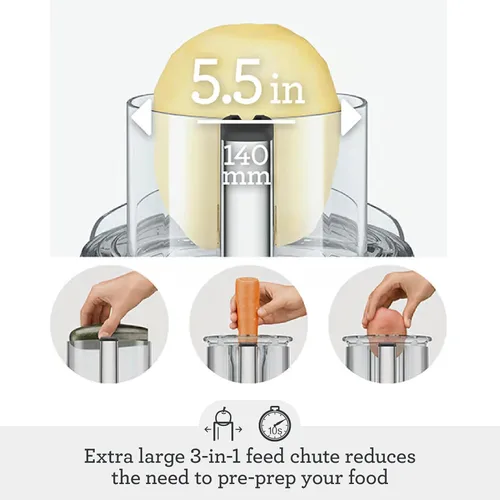 Vista 5 de Breville BFP810 Sous Chef Procesador de Alimentos de 16 Tazas, Grande, Black Truffle Pica, corta y tritura lotes grandes sin esfuerzo