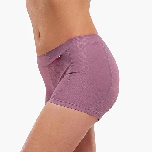 Vista 3 de Santic Pantalones cortos de ciclismo para mujer pantalones cortos de ciclismo con bolsillos laterales suaves de cintura alta pantalones cortos