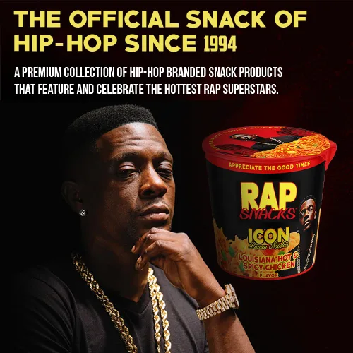 Vista 6 de Rap Snacks Creamy Chicken Gumbo ICON Ramen Fideos Master P-Pack de 12