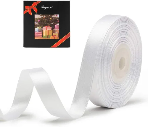 Vista 71 de Cinta de satén verde manzana de doble cara de color sólido de 1/2 pulgada x 25 yardas, cintas perfectas para manualidades, decoración de bodas