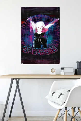 Vista 4 de Trends International Marvel Spider-Man: Across the Spider-Verse - Póster de pared de Spider-Gwen, 34 pulgadas de largo x 22.4 W, versión premium sin