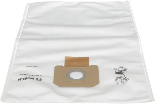 Vista 2 de Bosch VB140F - Paquete de 5 bolsas de filtro de vellón blanco de 14 galones para extractor de polvo VAC140