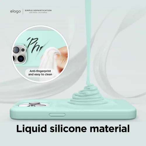 Vista 4 de elago Compatible con Funda para iPhone 14 Pro, Funda de Silicona Líquida, Cubierta Protectora de Cuerpo Completo, A Prueba de Golpes, Funda Delgada