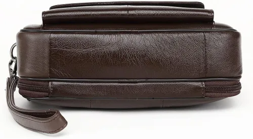 Vista 7 de KPYWZER Bolso de mano de cuero para hombre