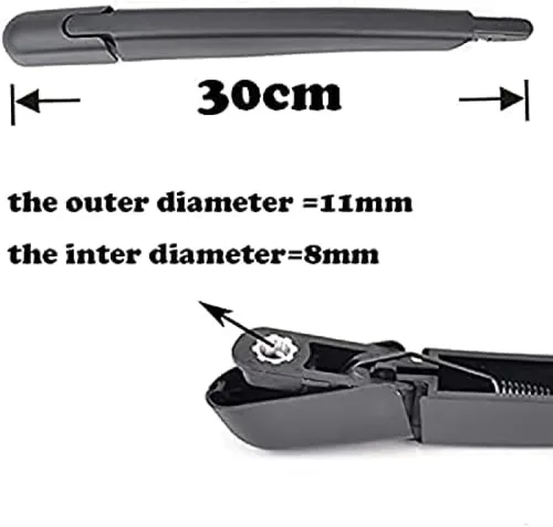 Vista 3 de Car rear windshield wiper kit For Nissan X-Trail T32 2014 2015 2016 2017 2016 2015 12" Back wiper blade washer