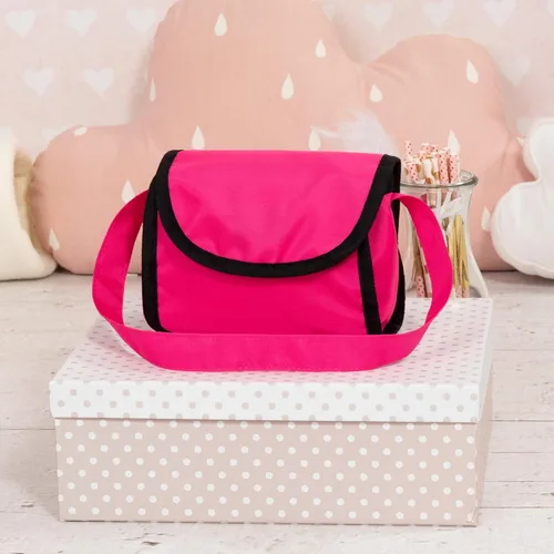 Vista 6 de Bayer: Cochecito de moda - rosa intenso - Incluye bolsa de hombro, se adapta a muñecas de hasta 18 pulgadas, mango ajustable, juego de simulación
