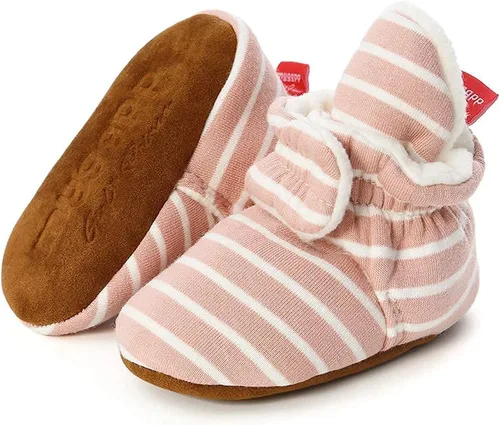 Vista 114 de Sawimlgy - Botines de algodón antideslizantes para recién nacido, con agarre, para cuna o para el invierno
