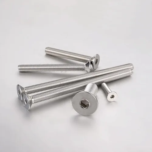 Vista 5 de Tornillos de cabeza plana M8-0.049 x 0.394 in de acero inoxidable 18-8 (304) Allen Socket Drive Tornillos avellanados con acabado liso, rosca