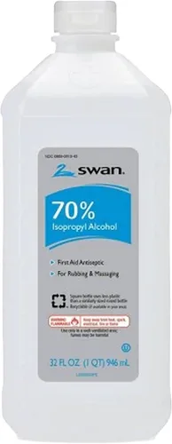 Vista 2 de Swan Alcohol Isopropílico al 70%, 32 onzas líquidas (paquete de 2)