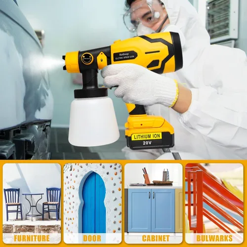 Vista 7 de Pulverizador de pintura inalámbrico para batería DEWALT de 20V (batería no incluida), pulverizadores de pintura inalámbricos para interiores