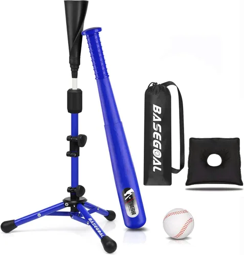 Vista 11 de BaseGoal Baseball Batting Tee Ball Set for Kids and Youth,with Bat & Ball