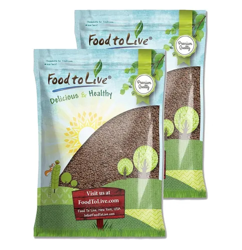 Vista 8 de Food to Live - Lentejas rojas enteras, 1 libra - Frijoles crudos secos, germinables, veganos, kosher, a granel. Fácil de cocinar. Buena fuente