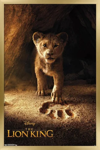 Vista 21 de Trends International Disney The Lion King - Póster de pared de Simba de una hoja, 14.725 x 22.375 pulgadas, versión enmarcada de madera de granero
