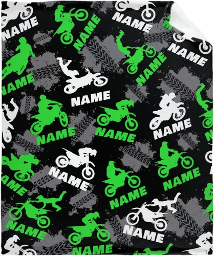 Vista 29 de Manta de forro polar suave para regalo de motocicletas de motocross, manta acogedora de franela, aire acondicionado, 50x40 pulgadas para niños