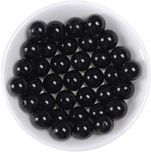 Vista 4 de Cuentas de turmalina negra genuina para pulseras, cuentas de piedras preciosas naturales y potentes para la fabricación de joyas