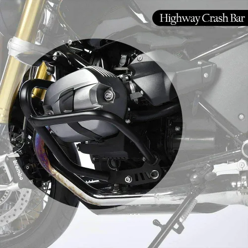 Vista 4 de Protector de motor de acero para motocicleta de carretera, barra de choque, protector de marco de jaula de acrobacias, compatible con R Nine T