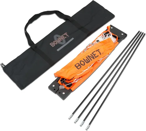 Vista 3 de Bownet Red de portería de fútbol portátil (3 x 5 pies) de configuración rápida, marco de acero duradero con recubrimiento de polvo, para interiores